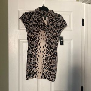 INC NWT xsmall short sleeve sweater cow neck shirt